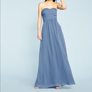 Dusty blue bridesmaid dress